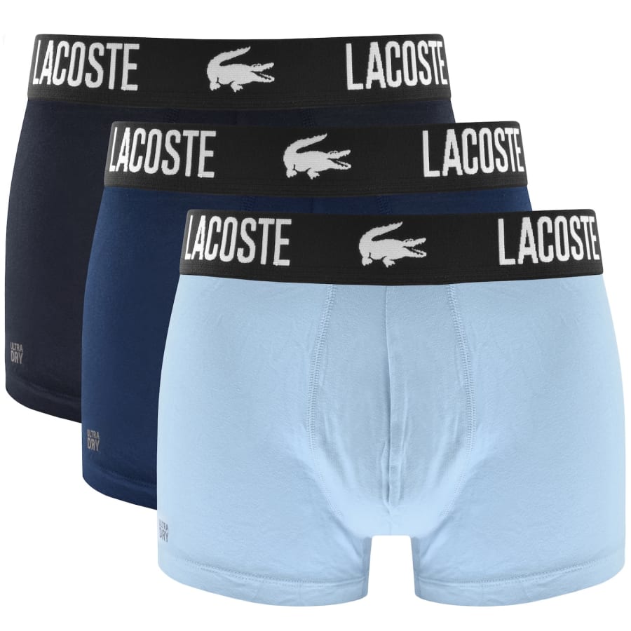 Image number 1 for Lacoste Underwear 3 Pack Boxer Trunks Navy