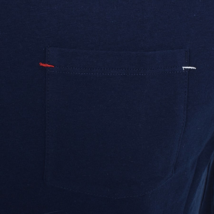 Image number 3 for Lacoste Contrast Neck T Shirt Navy