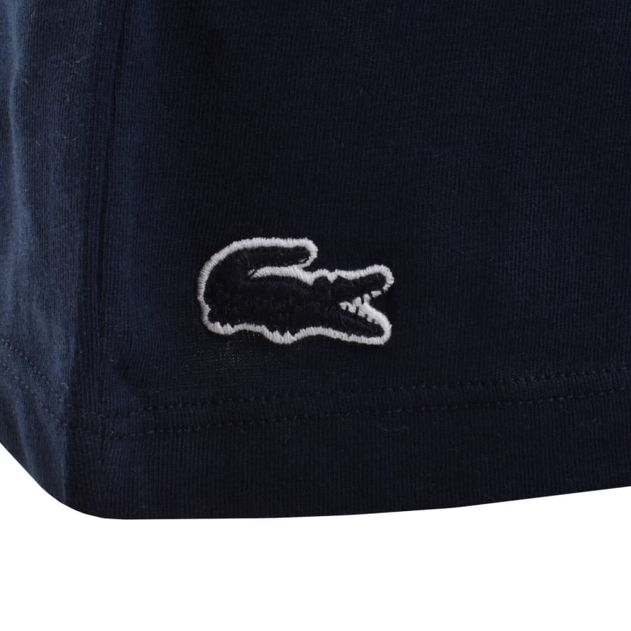 Image number 4 for Lacoste Contrast Neck T Shirt Navy
