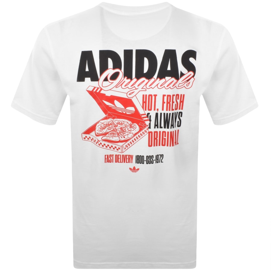 Image number 5 for adidas Orignals Pizza Box T Shirt White