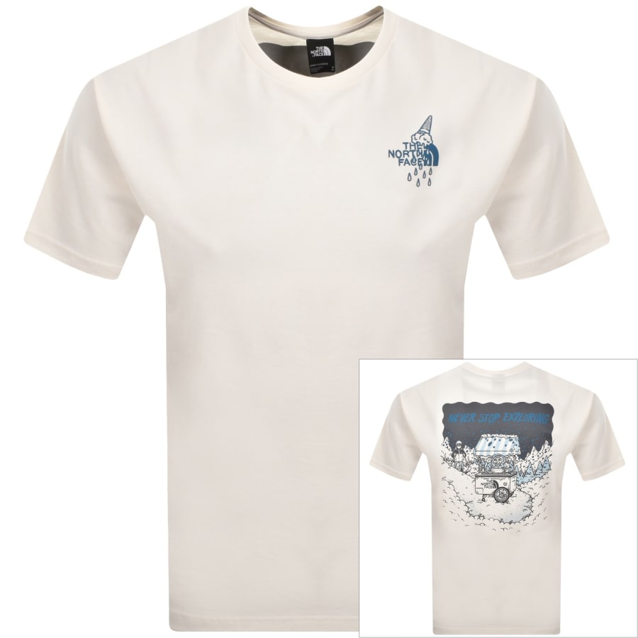 Image number 1 for The North Face Powder Days T Shirt Dune White
