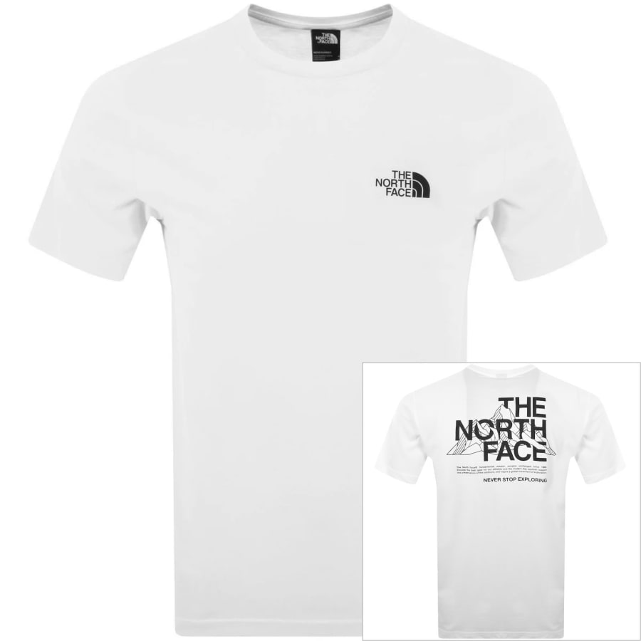 Image number 1 for The North Face Mountain Sketch T Shirt White