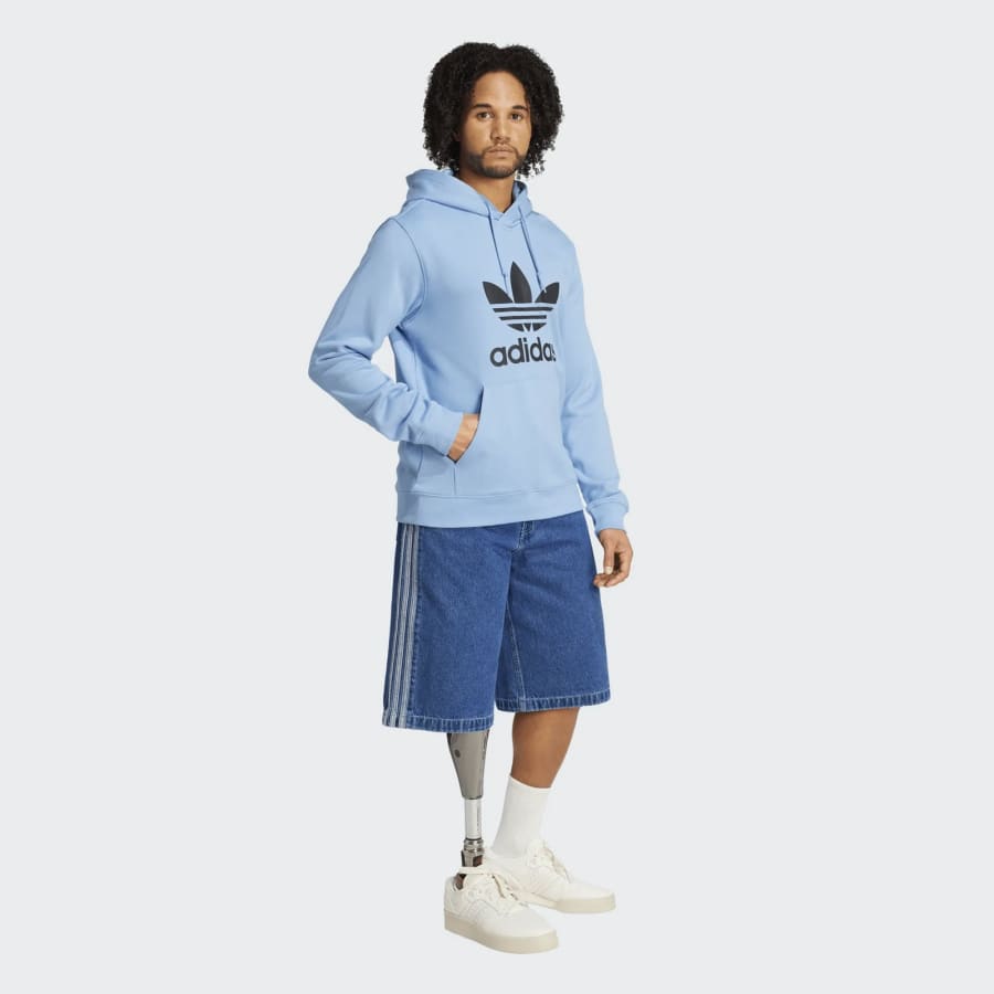 Image number 4 for adidas Originals Logo Hoodie Blue