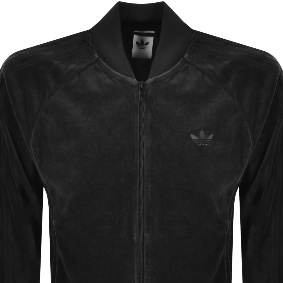 Image number 2 for adidas Originals Velour Track Top Black