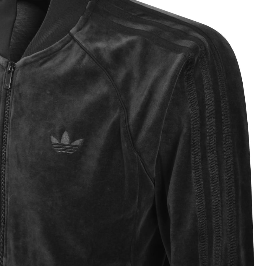 Image number 4 for adidas Originals Velour Track Top Black