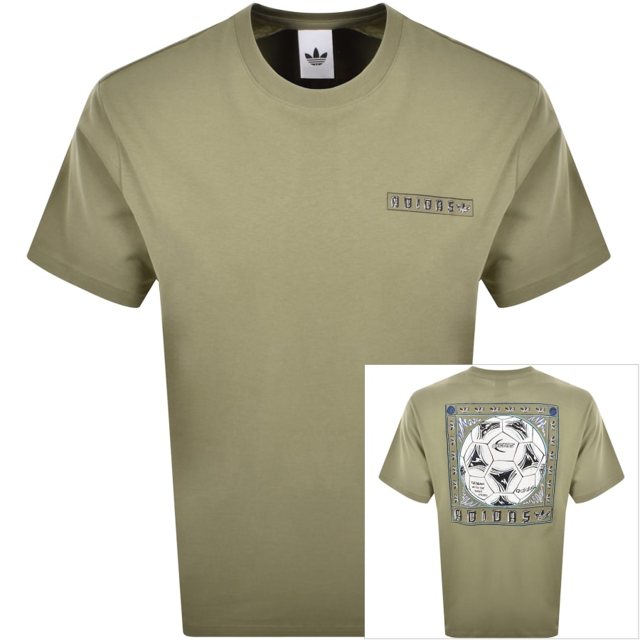 Image number 1 for adidas Originals Graphic T Shirt Green