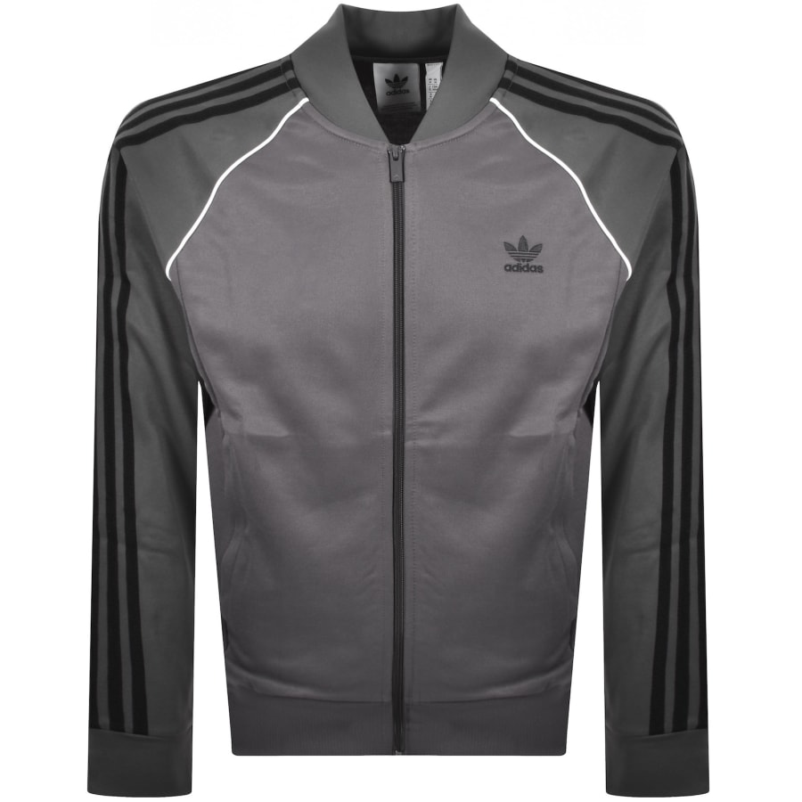 Image number 1 for adidas Originals Logo Track Top Grey