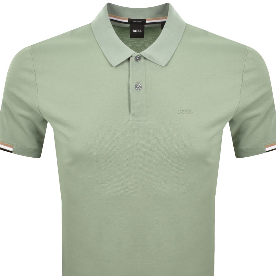 Image number 2 for BOSS Parlay 147 Mercerised Polo Green