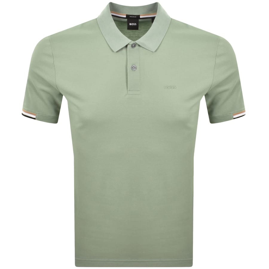 Image number 1 for BOSS Parlay 147 Mercerised Polo Green
