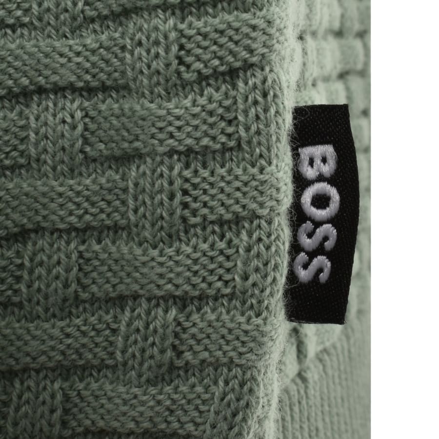 Image number 3 for BOSS Imberto Knit Jumper Open Green