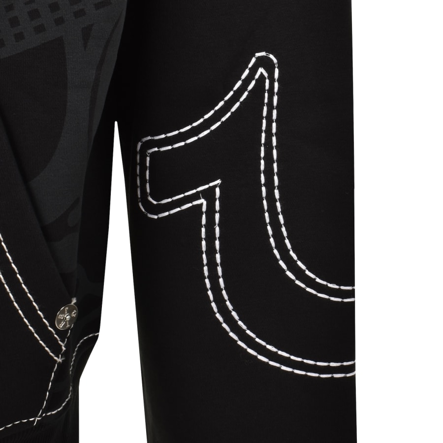 Image number 4 for True Religion Cinched Zip Up Hoodie Black