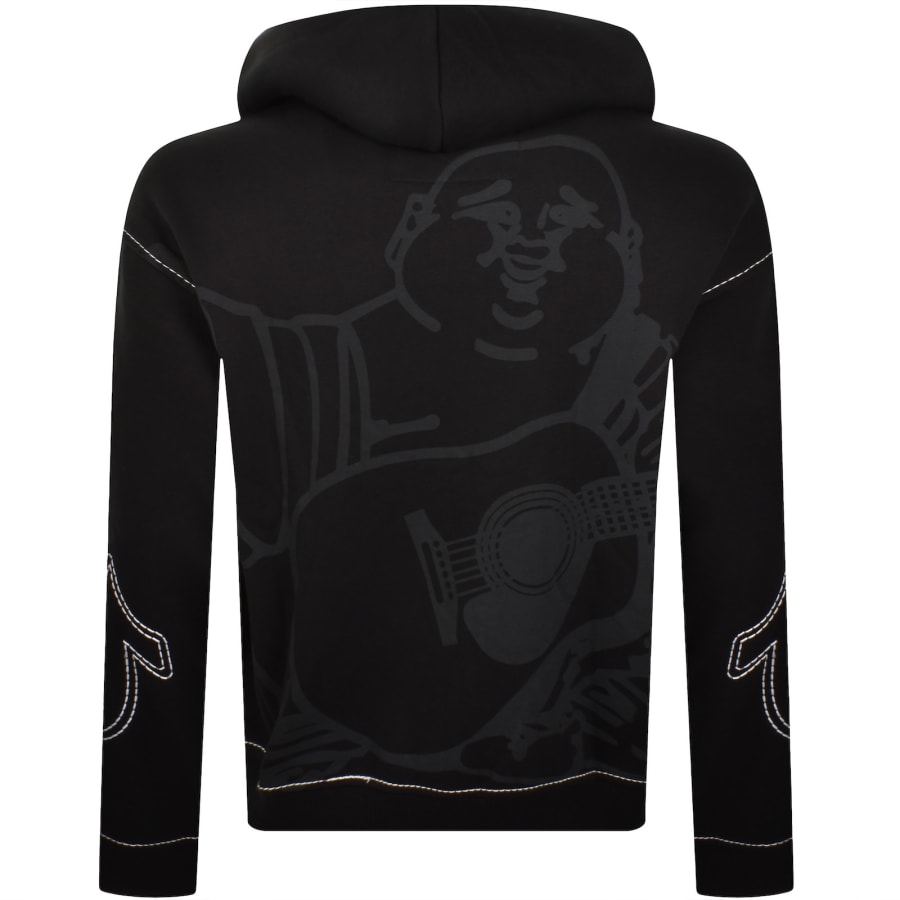 Image number 5 for True Religion Cinched Zip Up Hoodie Black