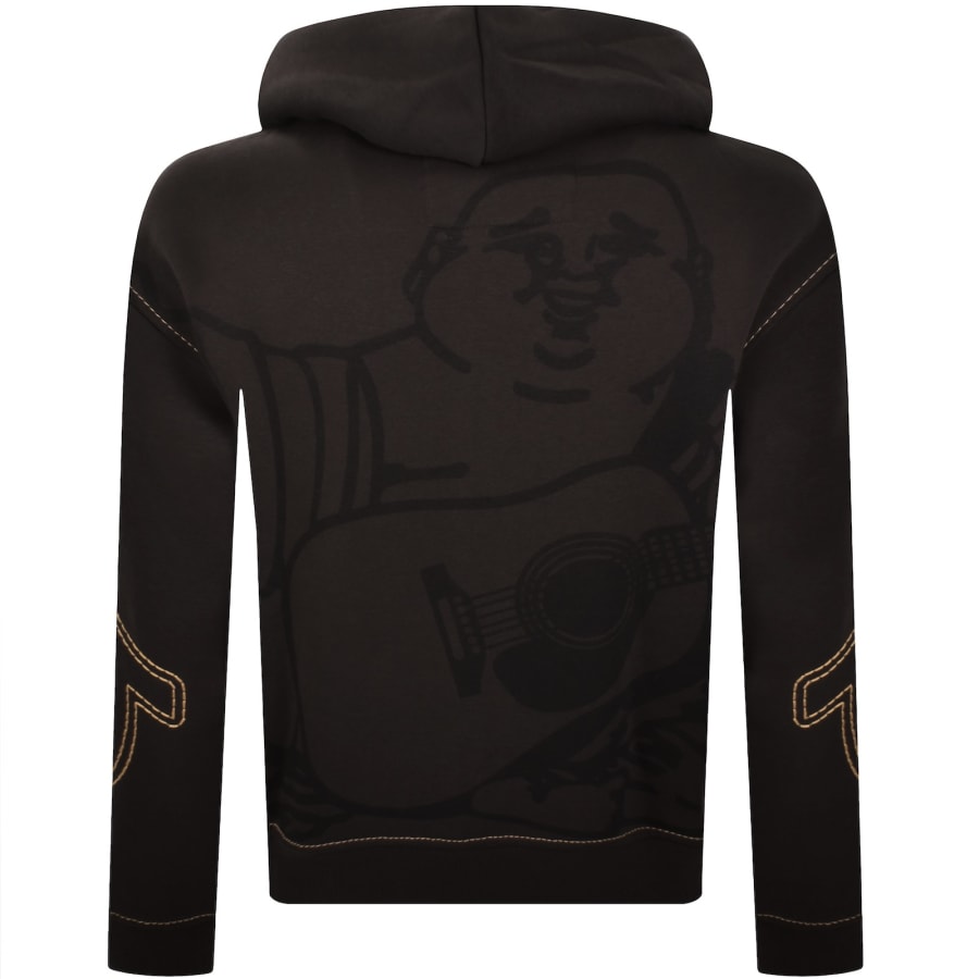 Image number 5 for True Religion Cinched Zip Up Hoodie Brown
