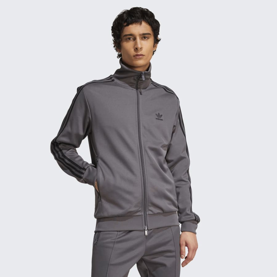 Image number 5 for adidas Originals Logo Track Top Grey