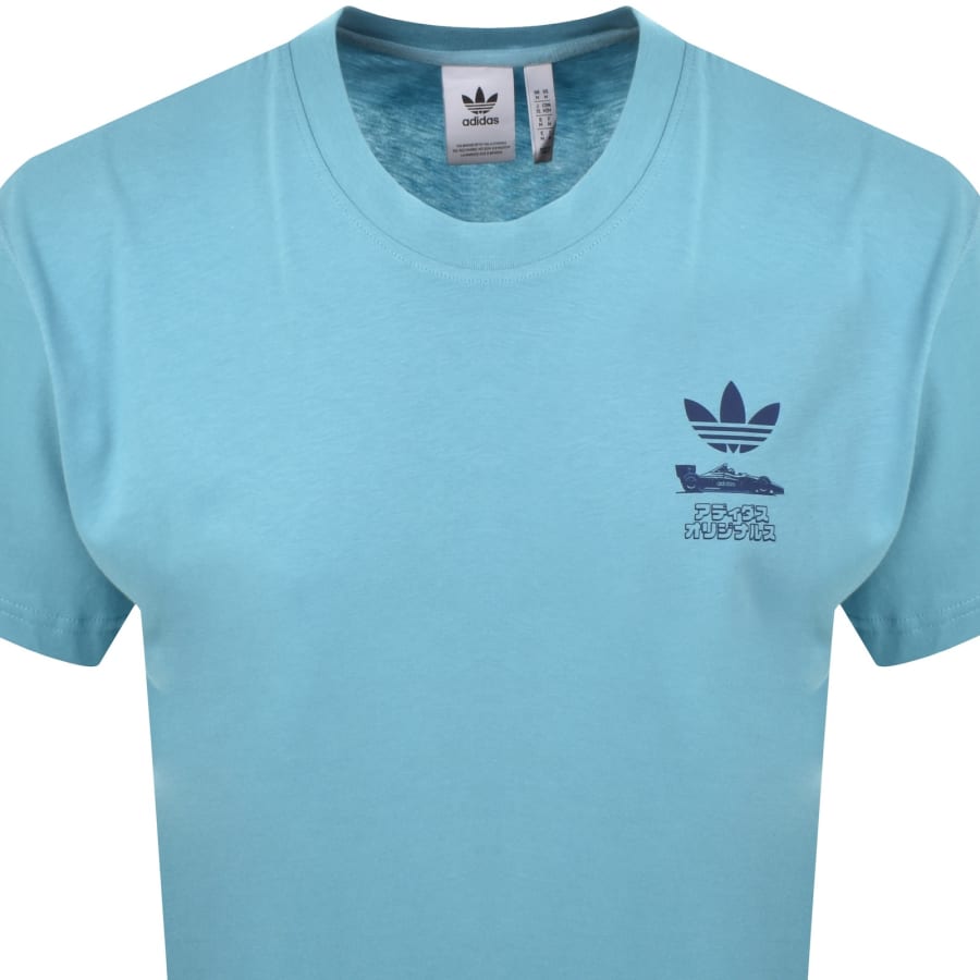 Image number 3 for adidas Originals JP Racing T Shirt Blue