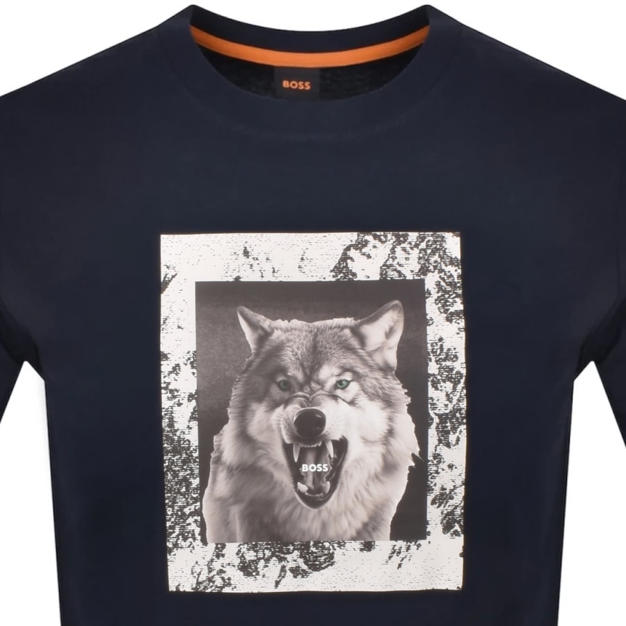 Image number 2 for BOSS Te Lupo T Shirt Navy