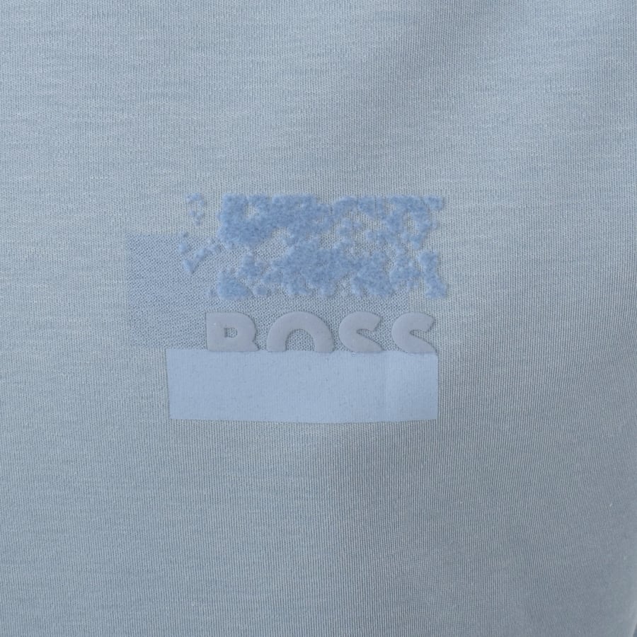 Image number 4 for BOSS Graphic Logo T Shirt Pastel Blue
