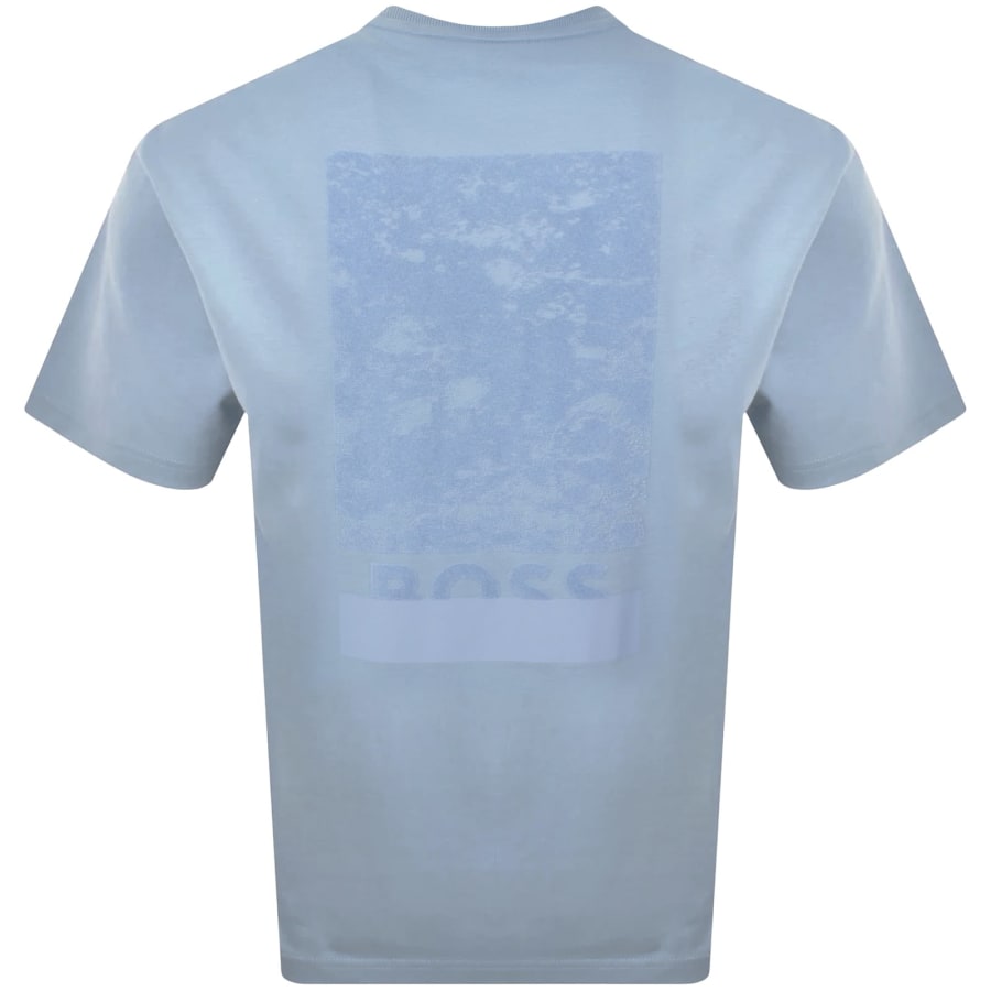 Image number 5 for BOSS Graphic Logo T Shirt Pastel Blue