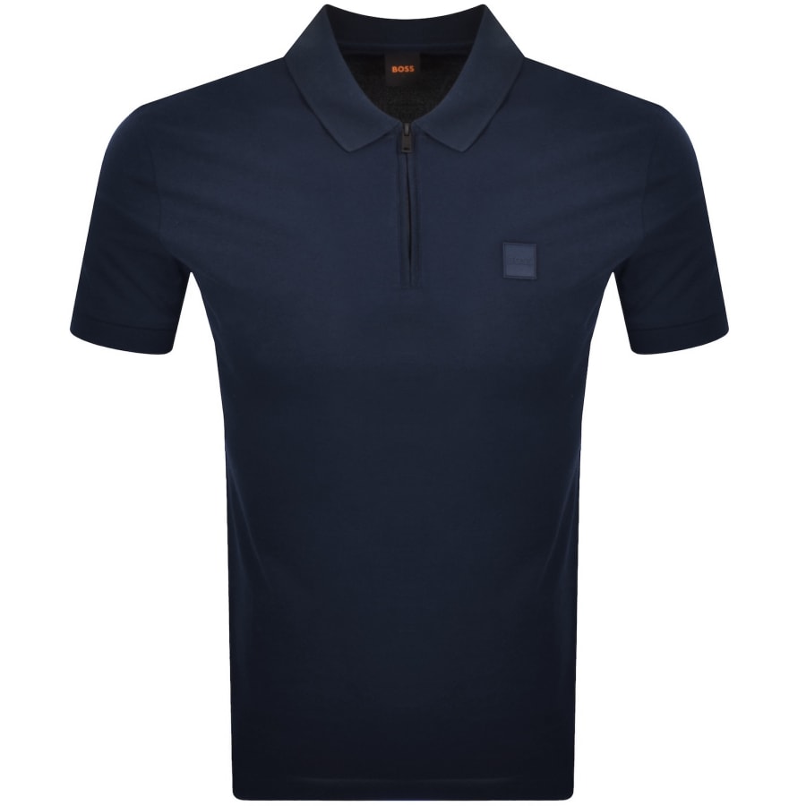 Image number 1 for BOSS Passerzip Polo T Shirt Blue