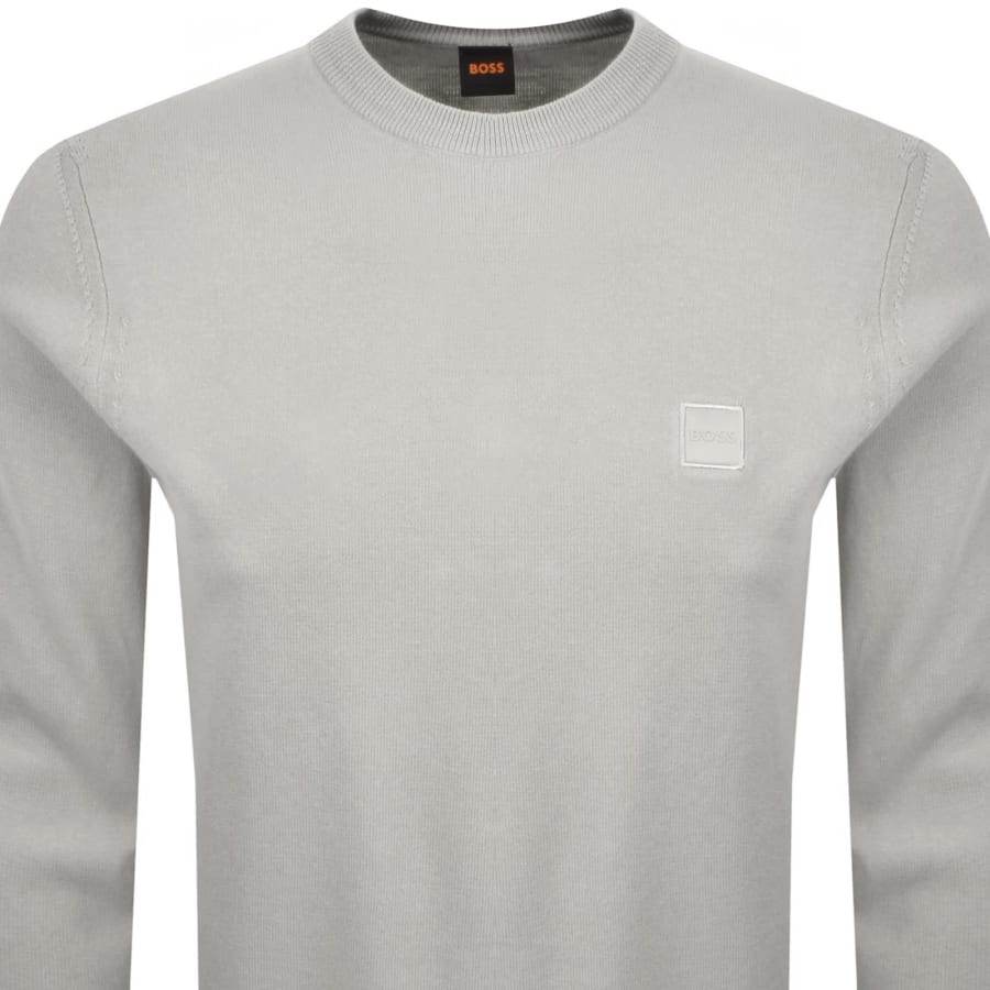 Image number 2 for BOSS Kanovano Knit Jumper Grey