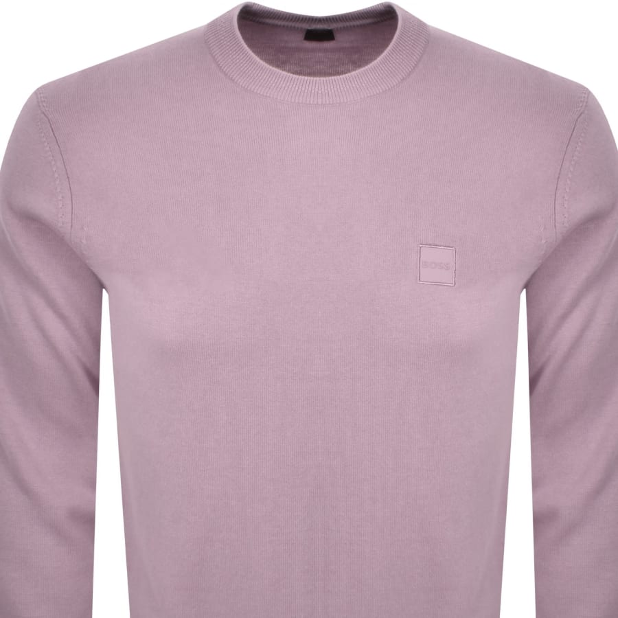 Image number 2 for BOSS Kanovano Knit Jumper Purple
