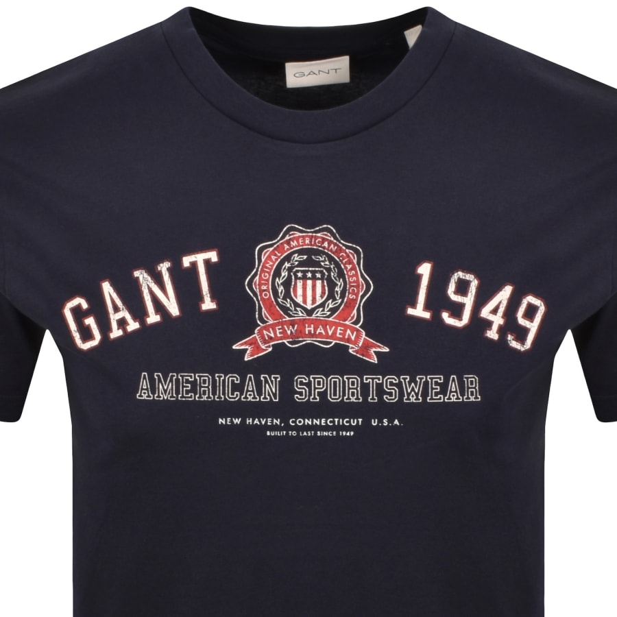 Image number 2 for Gant Original Graphic T Shirt Blue