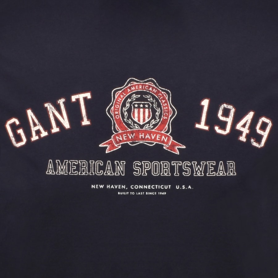 Image number 3 for Gant Original Graphic T Shirt Blue
