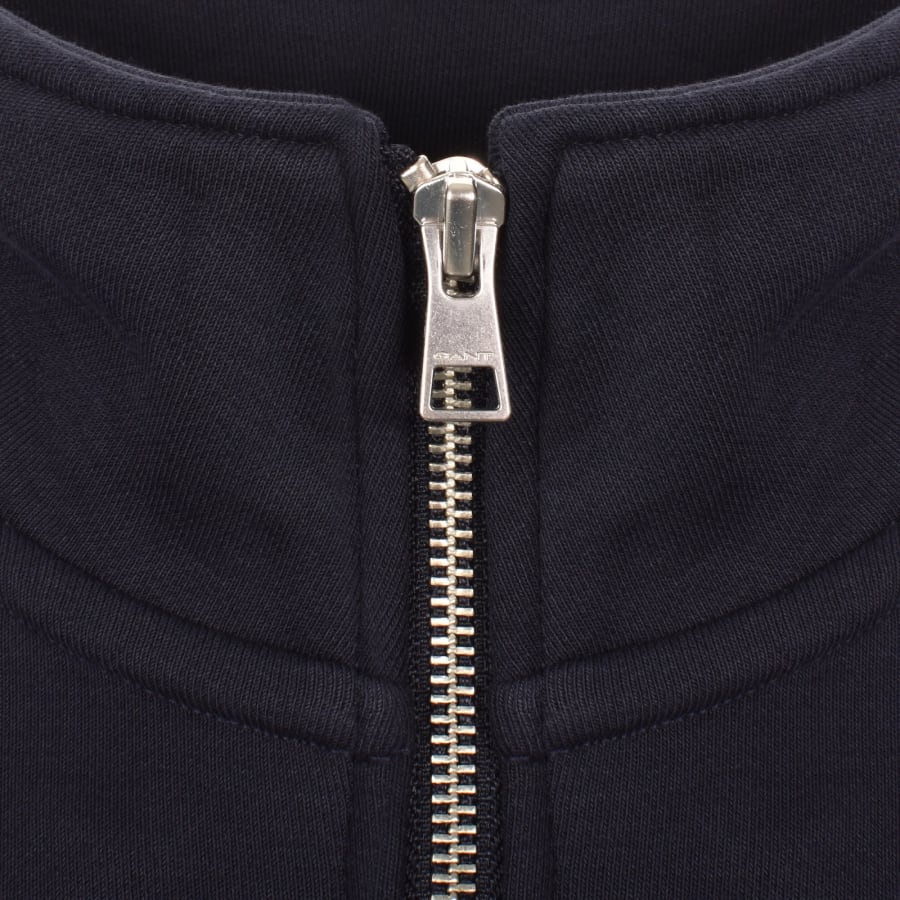 Image number 4 for Gant Graphic Half Zip Sweatshirt Navy