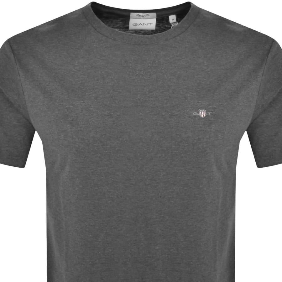 Image number 2 for Gant Regular Fit Shield T Shirt Grey