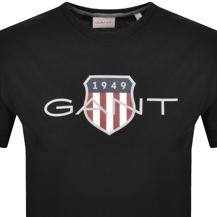 Image number 2 for Gant Original Shield Graphic T Shirt Black