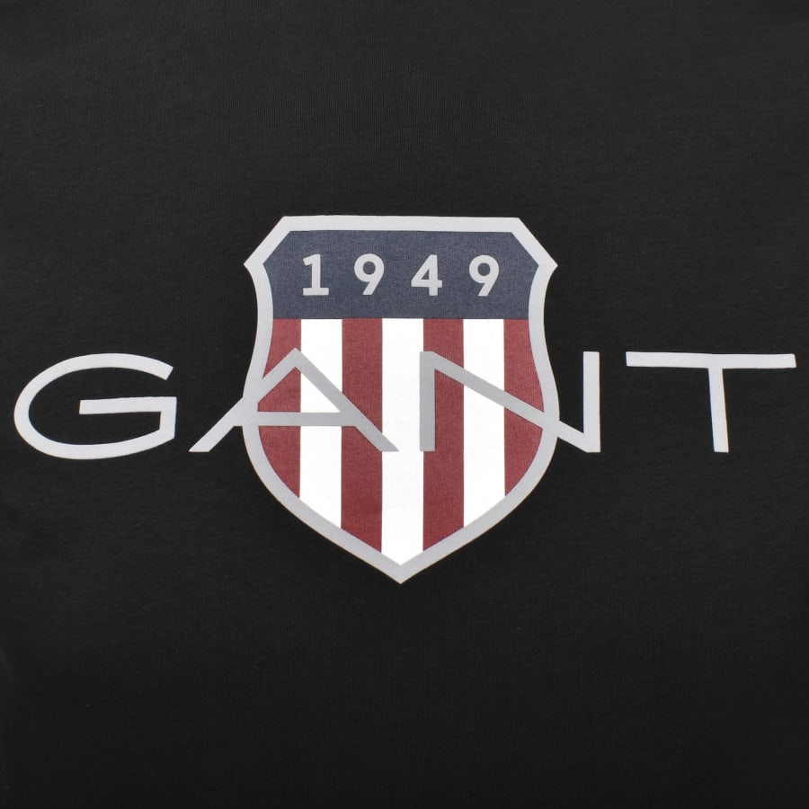 Image number 3 for Gant Original Shield Graphic T Shirt Black