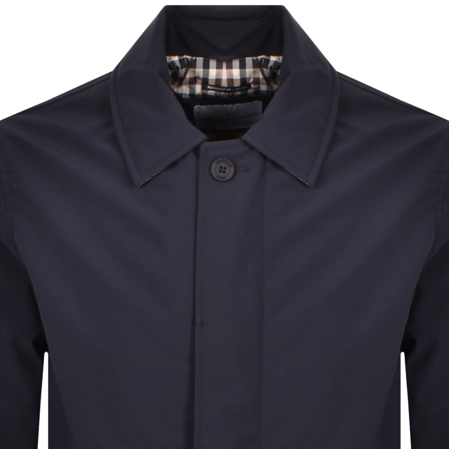 Image number 2 for Aquascutum Soft Shell Trench Coat Navy