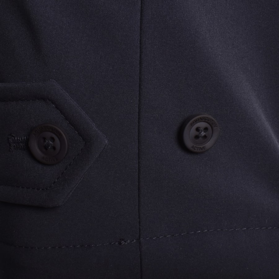 Image number 3 for Aquascutum Soft Shell Trench Coat Navy
