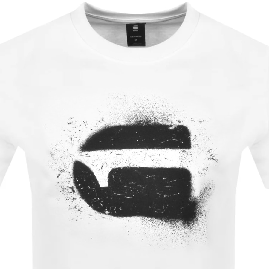 Image number 2 for G-Star Spray Logo T Shirt White