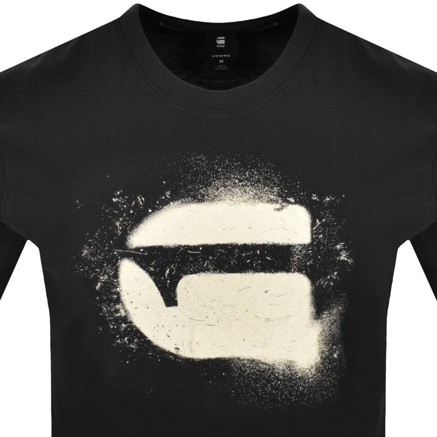 Image number 2 for G-Star Spray Logo T Shirt Black