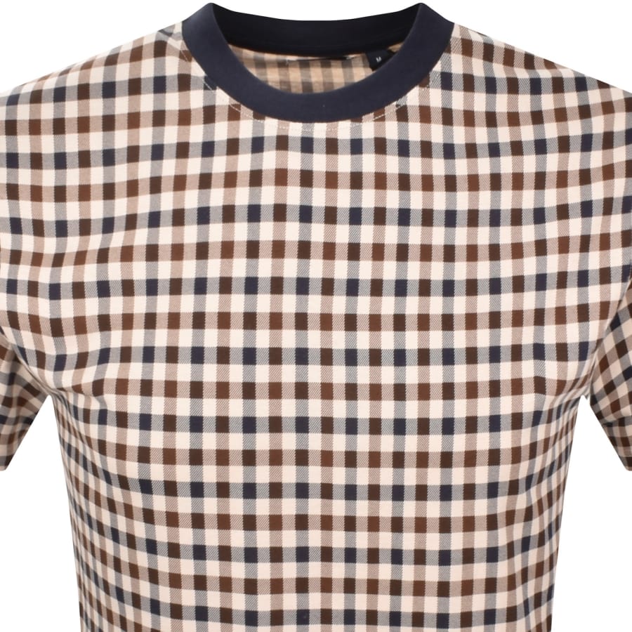 Image number 2 for Aquascutum Check T Shirt Navy