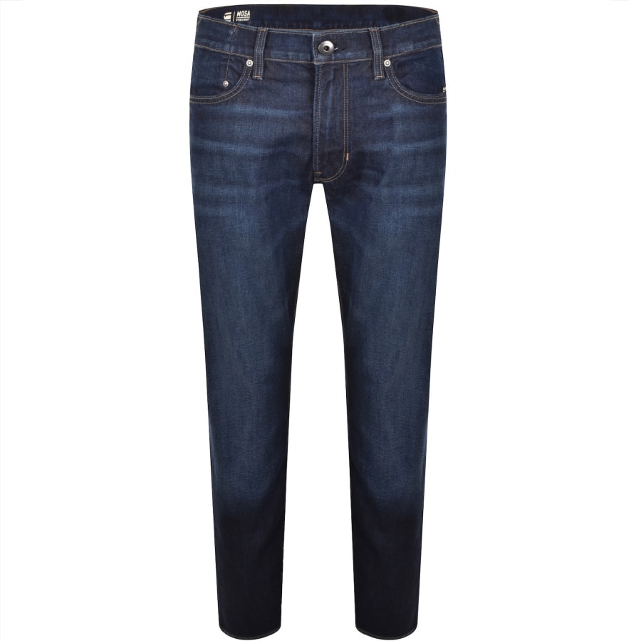 Image number 2 for G-Star Mosa Straight Jeans Mid Wash Blue