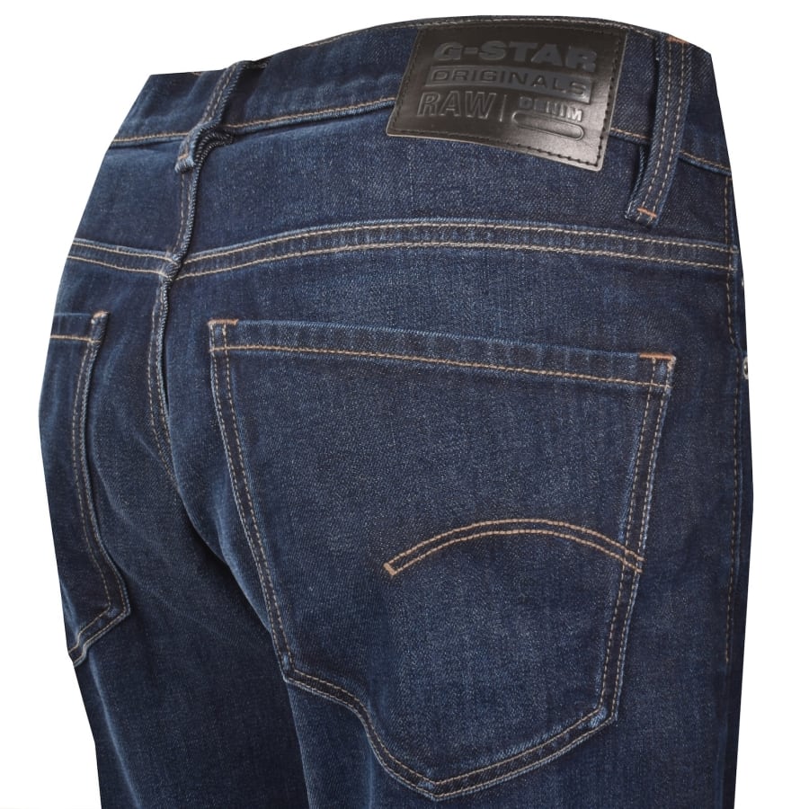 Image number 4 for G-Star Mosa Straight Jeans Mid Wash Blue