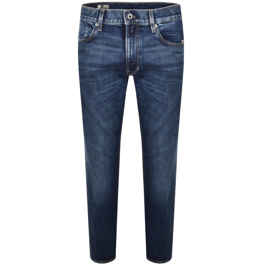 Image number 2 for G-Star Mosa Straight Jeans Mid Wash Blue