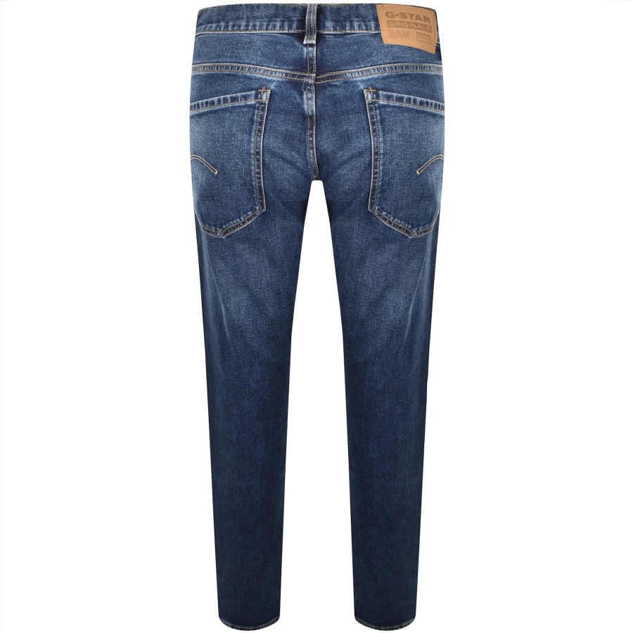 Image number 3 for G-Star Mosa Straight Jeans Mid Wash Blue