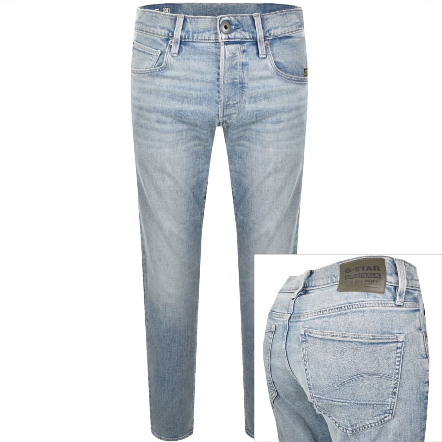 Image number 1 for G-Star 3301 Slim Fit Jeans Blue