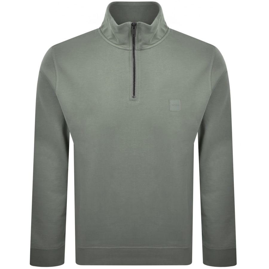 Image number 1 for BOSS Zetrust Half Zip Sweatshirt Grey