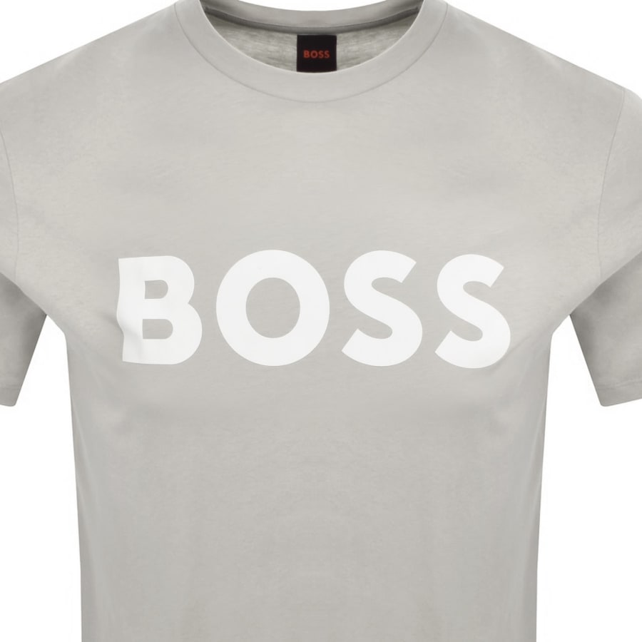 Image number 3 for BOSS Thinking 1 Logo T Shirt Open Grey