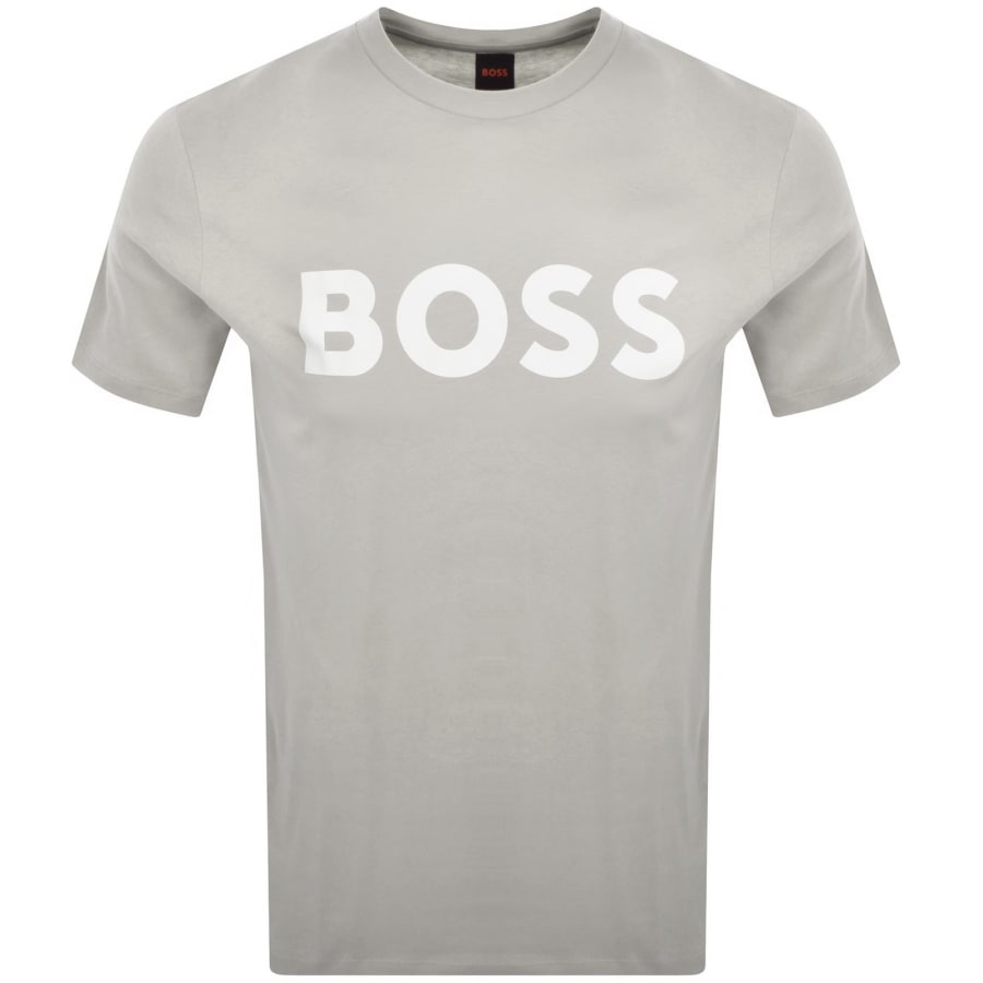 Image number 1 for BOSS Thinking 1 Logo T Shirt Open Grey