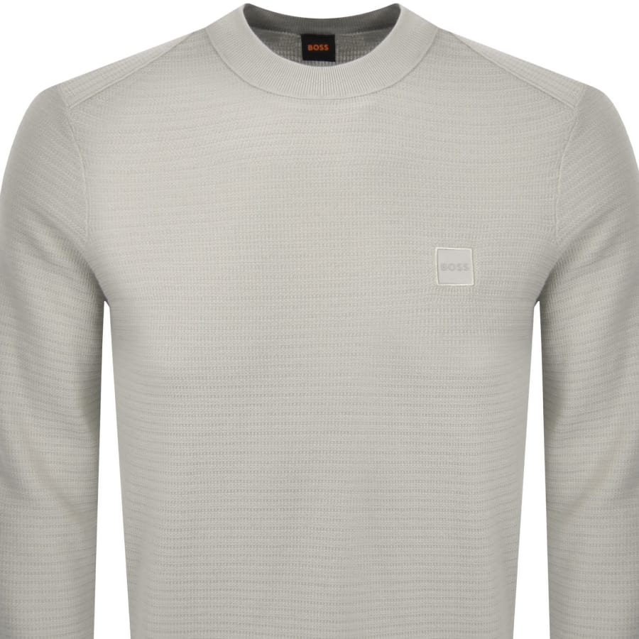 Image number 2 for BOSS Anion Knit Jumper Grey