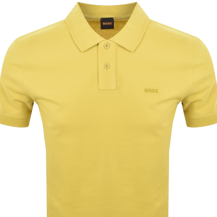 Image number 2 for BOSS Prime Polo T Shirt Medium Yellow