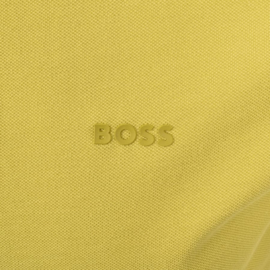 Image number 3 for BOSS Prime Polo T Shirt Medium Yellow