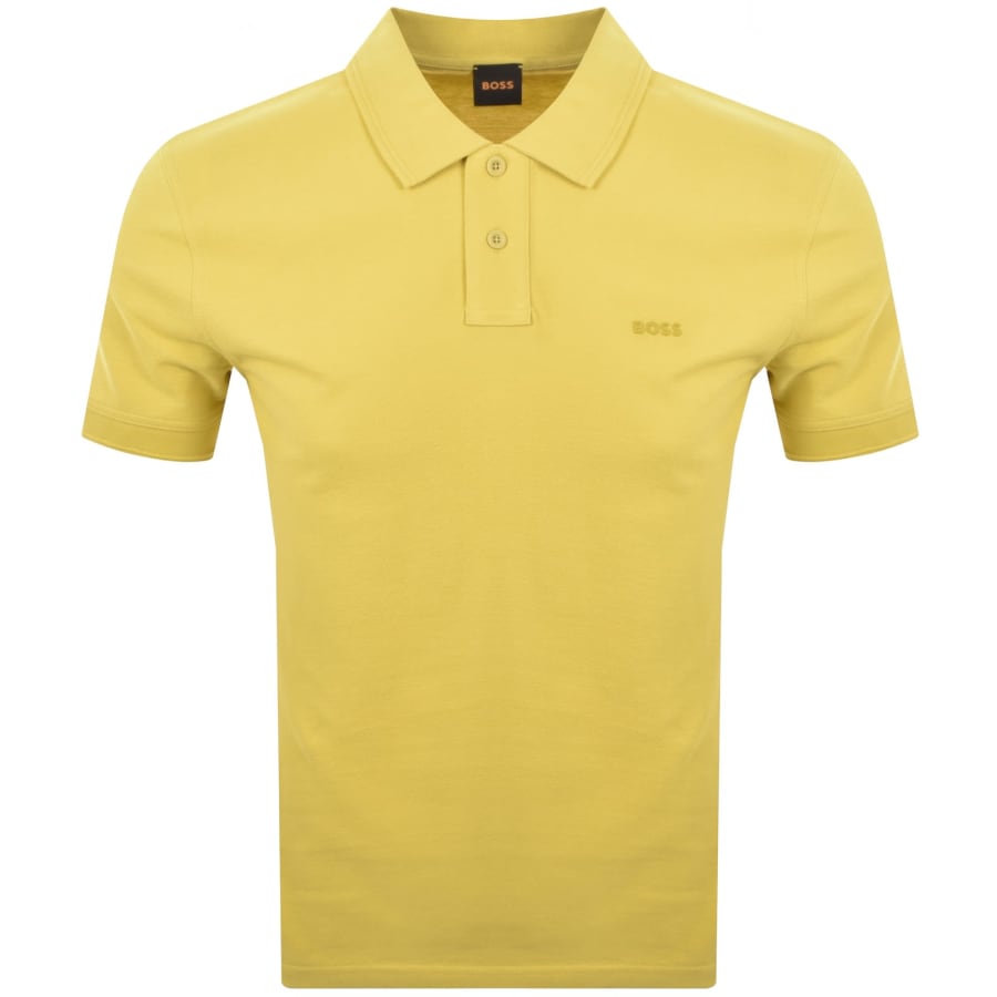 Image number 1 for BOSS Prime Polo T Shirt Medium Yellow