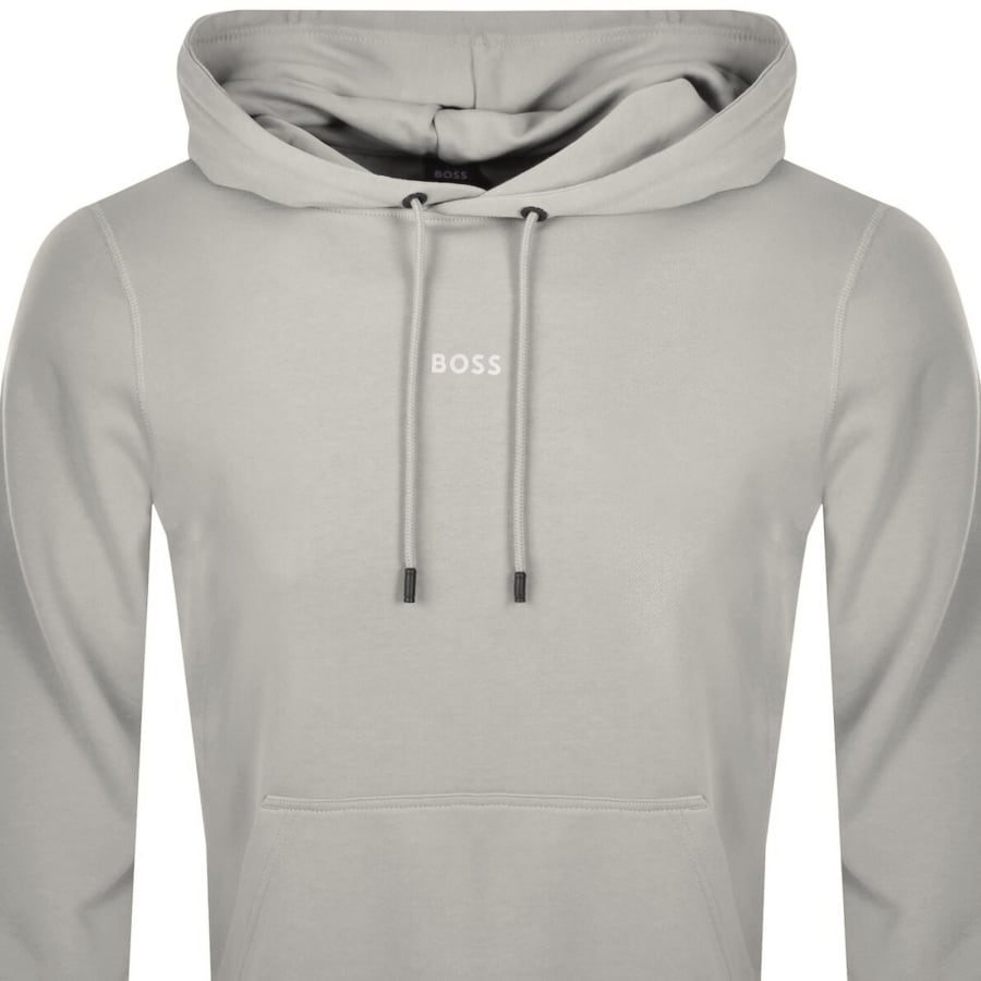 Image number 2 for BOSS Wesmall Pullover Hoodie Grey