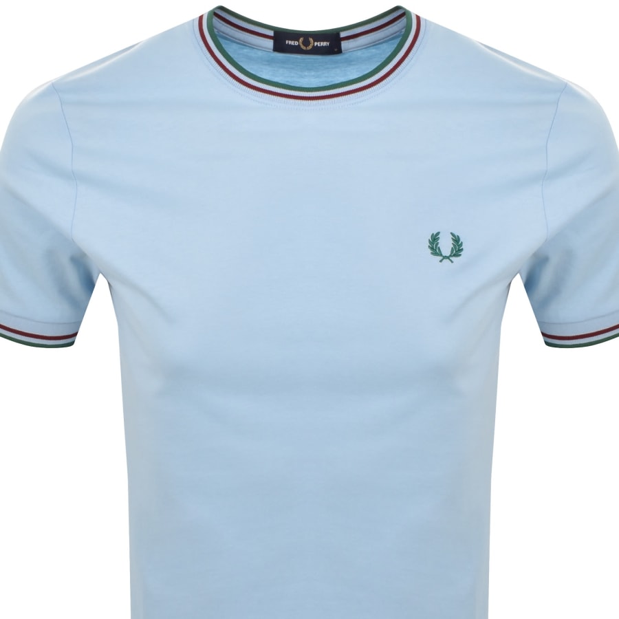 Image number 2 for Fred Perry Twin Tipped T Shirt Blue
